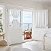 NICETOWN Patio Door Curtain - Thermal Window Treatment Room Darkening French Side Door Panel Privacy Thick Window Curtain (1 Panel, 54 inches Wide x 40 inches Long, Platinum-Greyish White)