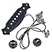 TraderPlus 1 sets Pre-wired 6-string Cigar Box Guitar Pickup with Volume & Tone for Electric Guitar (Black)