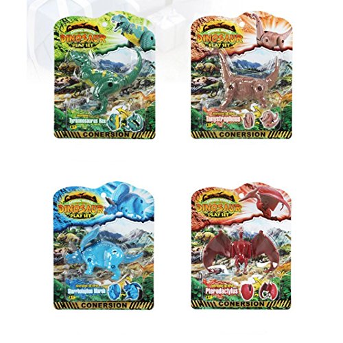 image for Nacome Dinosaur Model Toy ,Foldable Transform Shapes Simulation Mini D