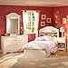 South Shore Summer Breeze Kids Bookcase Bed 4-Piece Bedroom Set, Twin, White Wash