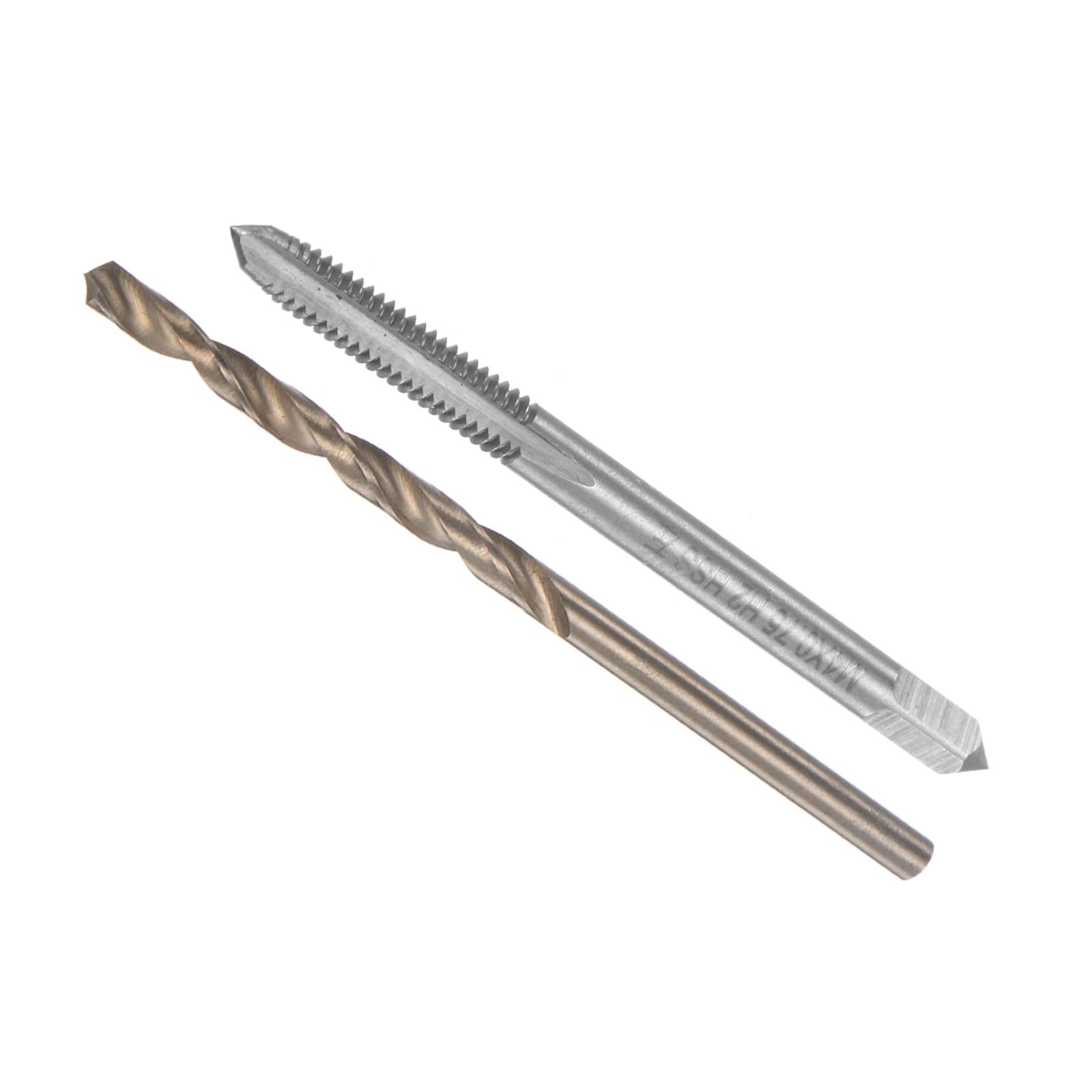 CoCud Tap and Drill Bit Set, M4 x 0.75 Tap Thread 3.2mm Drill Diameter, Left Hand Metric Machine Screw Tap & Twist Drill Bit Tool Kit - (Applications: for Threading Tapping), 1-Set