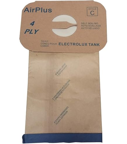 Electrolux Style C Vacuum Bags - 4 Pack Self-Sealing MultiFilter Replacement