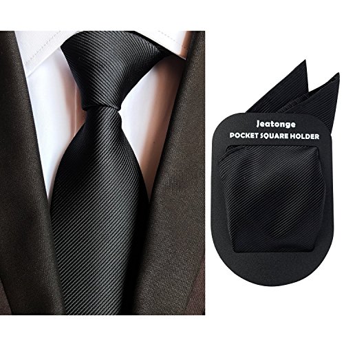 Lot 6 Pcs Mens Ties and 6 Free Matching Pocket Squares, Men's Classic Tie Necktie Woven Jacquard Neck Ties Gift box packing (6+6 style 01)