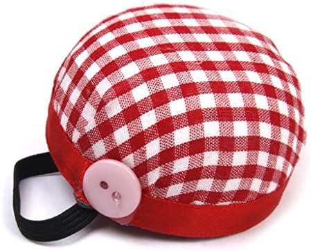 HUAJI Portable Wrist Sewing Needle Pincushion Pin Cushion-Red
