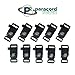 10 Piece Pack Black 5/8 Inch Compass Flint Firestarter Scraper Whistle Utility Buckles - Ideal for Camping, Paracord Bracelets, Outdoors, Emergency, Travel, Survival, Travel Kits