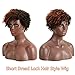 FASHION IDOL Synthetic Dreadlock Wigs Short Faux Locs Wig Ombre Color Afro Twist Wig for African American 4C Wig for Black Women