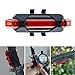 SQDeal Rechargeable USB Waterproof Bright Bicycle 5 LED 4 Mode Red Front Tail Warning Light Bike Cycling Safety Rear Flashing Alarm Lamp