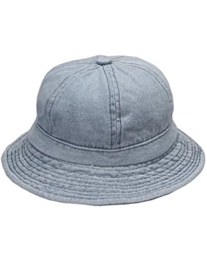 Women Demin Casual Camping Sun Hat Cap Foldable Ladies Jean Bucket Hats Sunbonnet Blue