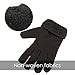 GLOUE Winter Gloves Winter Keep Warm Soft Fleece Lined Gloves Multiple Color for Men(Black)