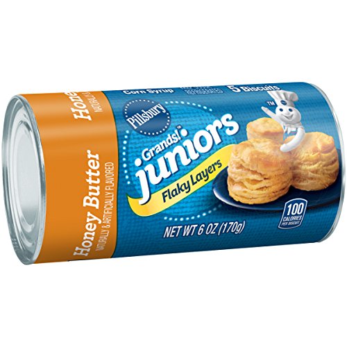 Pillsbury Grands! Junior Refrigerated Biscuits Golden Layers Honey Butter 5 Count 6.0 oz Can