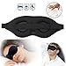 Eye Sleep Mask - Eye Cover For Sleeping 3D Comfy Memory Foam Travel Mask Mens Womens Health Sleep Patch Camping Eye Shades Blindfold Satin Silky Lightweight Black Night Mask
