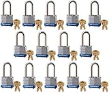 Master Lock 7KALF-P812 1-1/8" Keyed Alike Padlocks