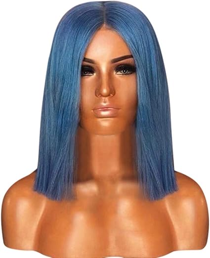 Amazon Koolsants 100 繊維 レディース ガールズ コスプレ ショート 合成 Bob ヘアウィッグ クリスマスパーティー ブルー ペン立て 文房具 オフィス用品