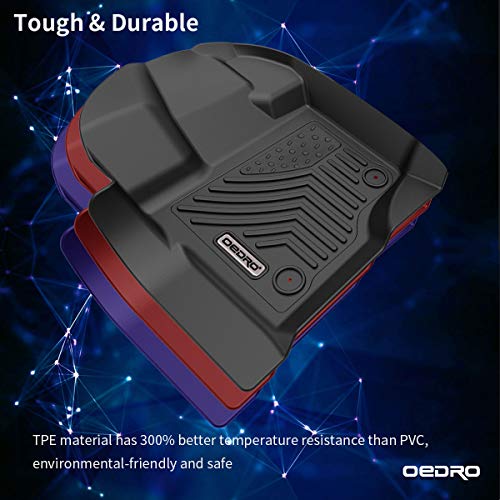 oEdRo Floor Mats Compatible for 20152020 Ford F150 SuperCrew Cab with 1st Row Bench Seats