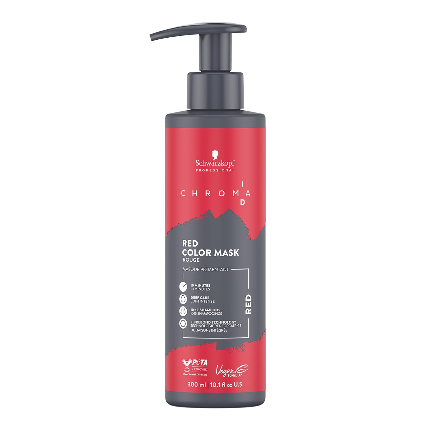 Schwarzkopf Professional CHROMA ID Bonding Color Mask Semi Permanent Mix And Tone Color System Toning Enhancing Refreshing Intense Care Deep Conditioning Shine Vegan Formula Red 300 ml