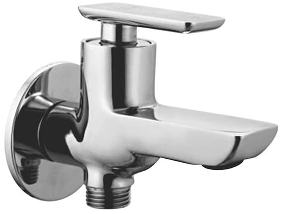 Oleanna Golf Brass 2 in 1 Bib Cock Water Taps for Bathroom (Chrome Finish)