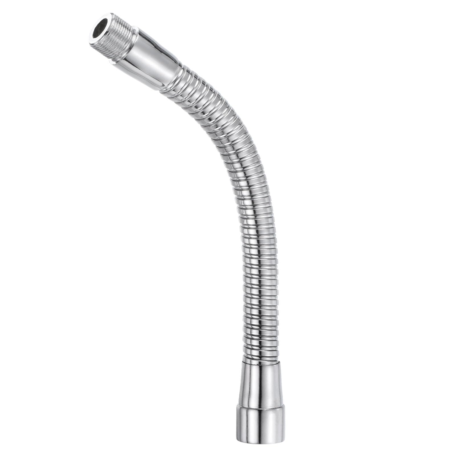 PATIKIL 8" Microphone Gooseneck, 5/8"-27 Thread Metal Universal Hose Flexible Arm Gooseneck Tube Extension for Multifunction DIY, Silver Tone — image 1