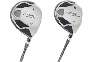 AGXGOLF Men's Magnum 7 + 9 Fairway Utility Woods Set: Graphite Shafts + Head Covers Right Hand, Cadet, Regular or Tall Length, Senior, Regular or Stiff Flex
