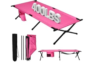 WEIDIORME Portable Camping Cot for Adults, 300lbs Heavy Duty Folding Bed with 60s Quick Setup, Compact & Lightweight for Outdoor, Guest, Office Nap, Hospital Stay