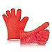 Topicker One Pair Silicone BBQ Gloves - Perfect for Use As Heat Resistant Cooking Gloves, Grill Gloves, or Potholder - Directly Manage Hot Food in the Kitchen