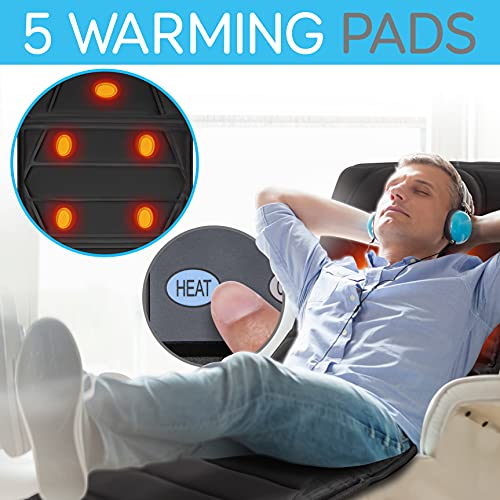 SereneLife Full Body Vibrating Massage Mat, Upgraded Infrared Heating Pad Mattress Cushion with