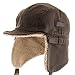 ULTRAFINO Best Pilot Trooper Aviator Cap Faux Leather Hat Ushanka Trapper Winter