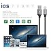 YOKERSU Phone Charger 3PACK 6Feet Extra Long Nylon Braided Charging Cable Cord to USB Cable Charger Compatible with iPhone X/8/7/6S/6/Plus/5S/SE/5C/iPod/iPad