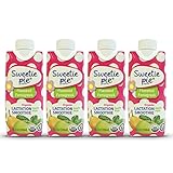 Sweetie Pie Organics Lactation Smoothie, Apple Pear with Flaxseed and Fenugreek, 4 Count