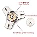 Fidget Spinner, Spinning Fidget Toy, made with Stainless Steel and R188 Bearing. A Hand Spinner, Stress Reducer, Tri-Spinner Fidget toy, Great help for Anxiety. By WOOCOOL. (Platinum Color)