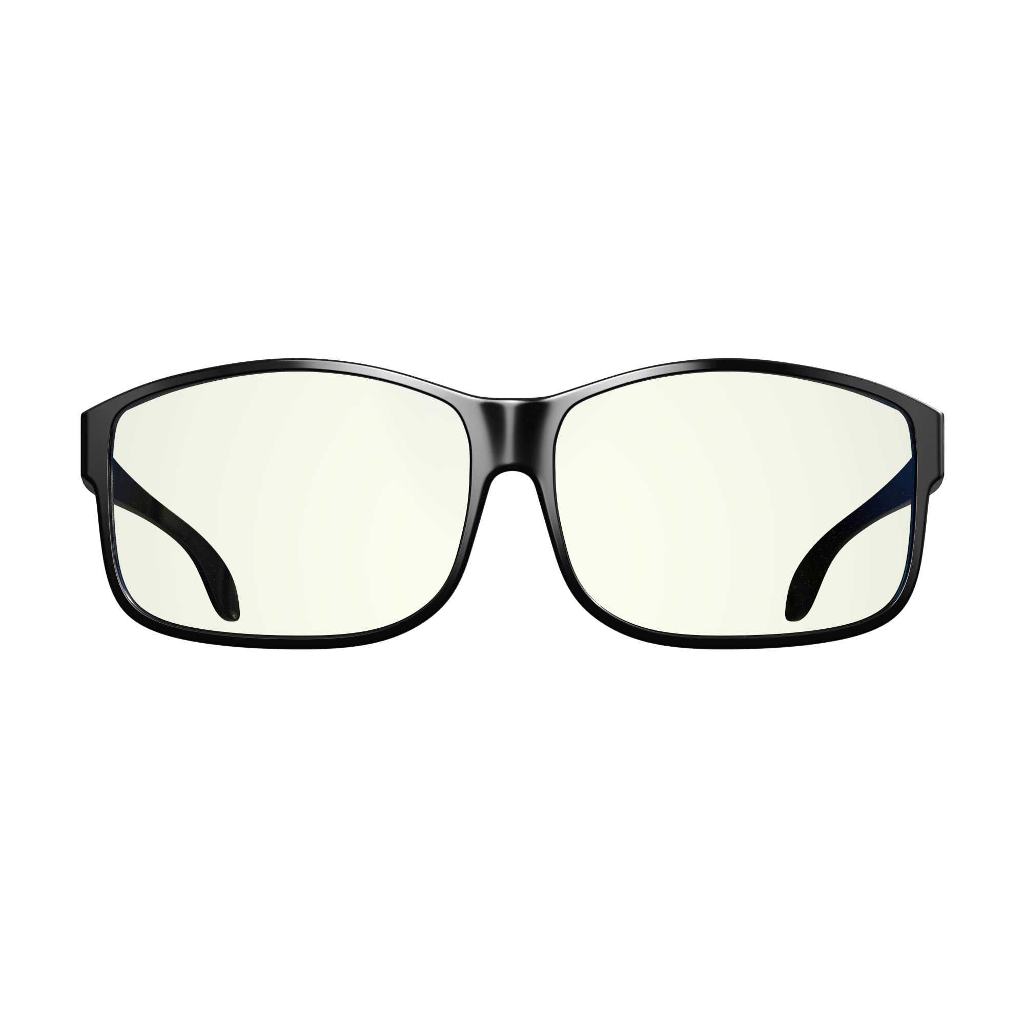 Swanwick Fitover Day Swannies - Blue Light Blocking Glasses - Blocks Harmful Blue Light from Gaming PC, Laptop and Smartphone Glare - Digital Eye Strain Protection (Black in Large Size)