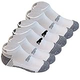 Puma Socks All Sport Cushioned Low Cut - 6 Pack Shoe Size 4 - 9.5 (White/Grey)