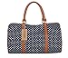 BAOSHA HB-25 Cute Lady Women Canvas Travel Bag Weekender Overnight Bag Carry-on Duffel Tote Bag (Blue Dot)