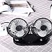 Aoneky 5V 2A 360° Rotating Dual USB Fan - Portable Personal Office Desk Car USB Fan