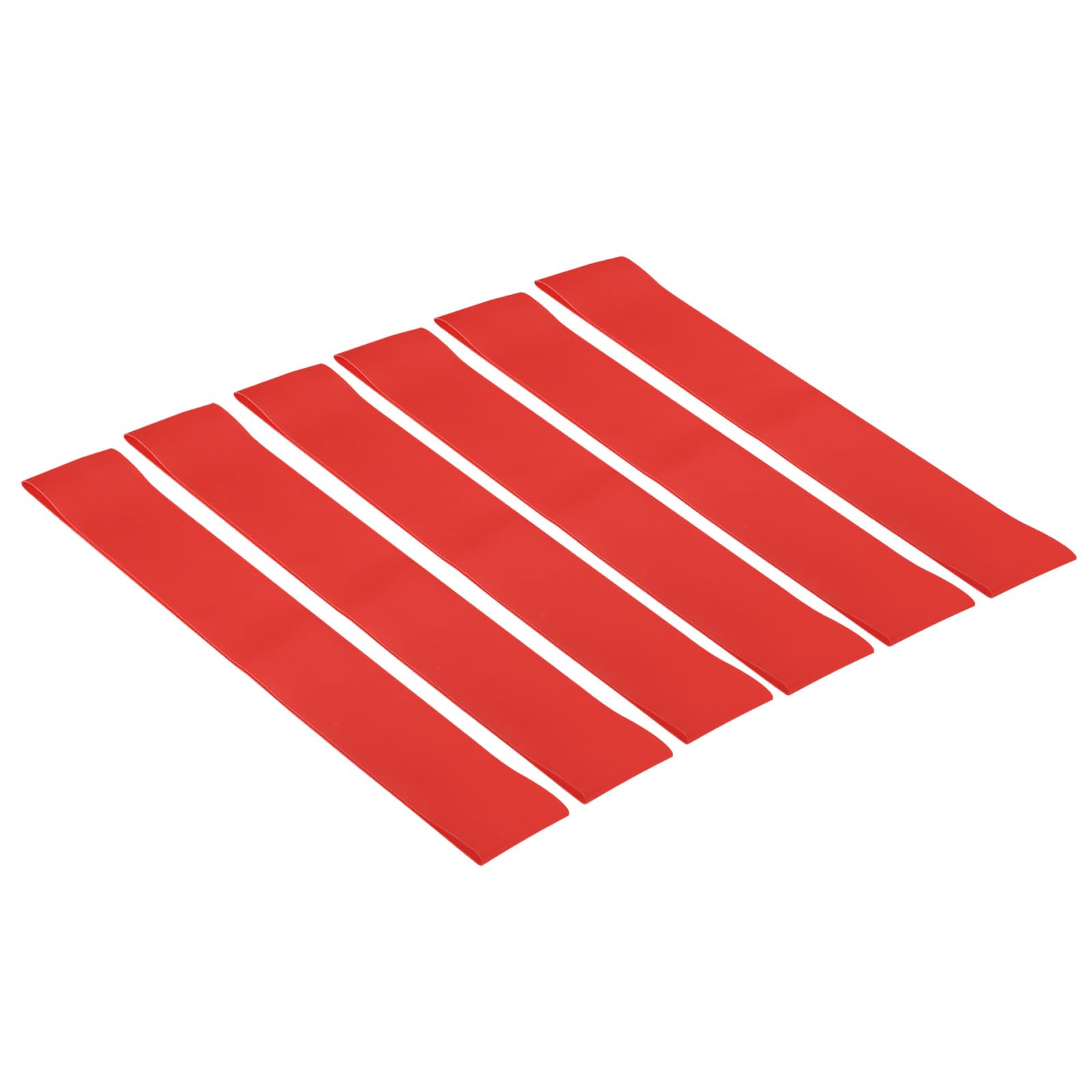 PATIKIL 0.9mm Thick Chair Bands for Classroom, 6 Pack Rubber Flexible Stretchable Bouncy Fidget Foot Bands Strips for Chair Seats Desk, Red