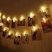 LE 20 LED Photo Clips String Light, Battery Powered, 9.84ft Warm White LED Clips Lights Fairy Twinkle Lights for Wedding Party Christmas Home Decor, Hanging Photos, Memos, Cards and Artwork