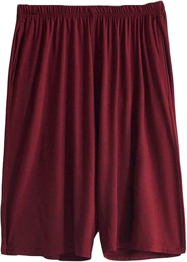 MU2M Mens Relaxed Fit Over Size Drawstring Summer Stretchy Shorts