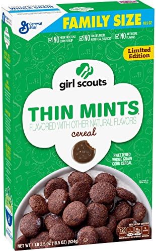 Girl Scouts Cereal, Thin Mint, 18.5 Ounce