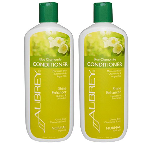 Aubery Organics Blue Chamomile Hydrating Conditioner With Organic Blue Chamomile Oil, Shea Butter, Aloe Vera and Horsetail Extract, 11 fl. oz.(pack of 2)