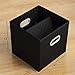 Housen Solutions Storage Bins - Collapsible Storage Cube Organizer, Nonwoven Basket Container Fabric Drawers Set of 6, Black 12”, Dual Plastic Handles