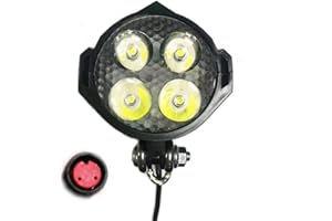 NULKOMMA Ebike Headlight 12V-60V Super Bright LED Light for Electric Bike Scooter Mountain Bike Light for Night Riding Waterp