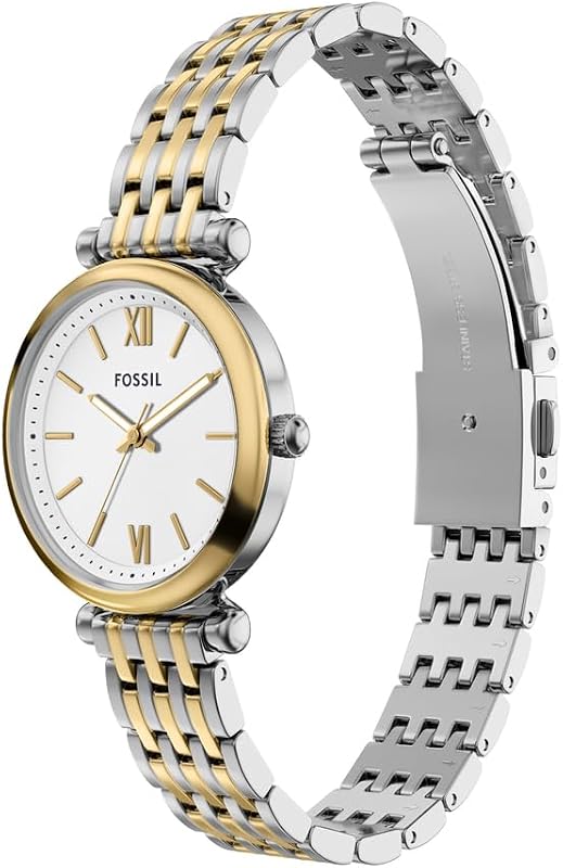 Relógio analógico de quartzo feminino com bracelete em aço inoxidável ES5450SET