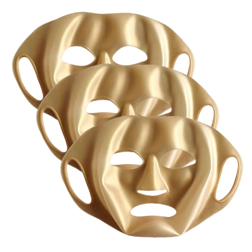 Healvian Reusable Silicone Face Mask Covers with 3D Ear Hook Fixing Tape for Secure Fit Anti-Wet Protection and Comfortable Skin Care 3 Pieces