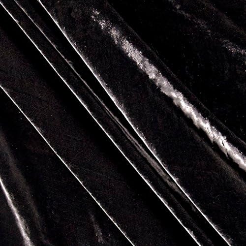 Rayon/Silk Blend Velvet Black Fabric By The Yard