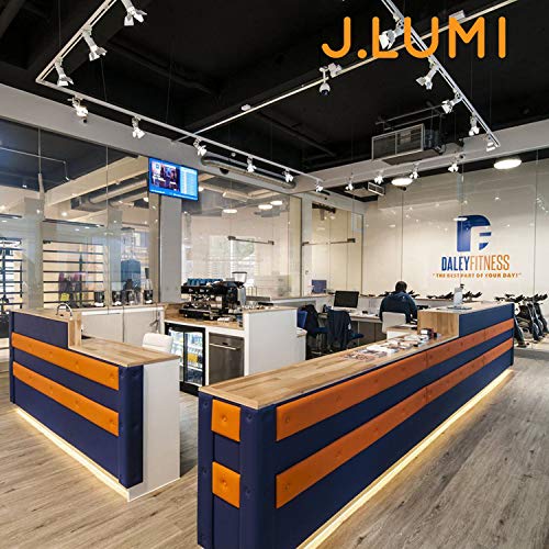 J.LUMI TRK9600W LED Track Light Fixture | Includes LED 5W Bulb | Vintage Mini Spotlight | Adjustable Tilt Angle, White Paint Finish | Compatible Rail RAL1002W (not Included) - Thumbnail 3