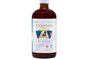 LIQUIDHEALTH Attention Liquid Multivitamin for Kids & Teens - Improves Memory Retention, Concentration, Focus, Mood, Relaxation & Calming - Great Taste, Vegan, Sugar-Free (16 oz)