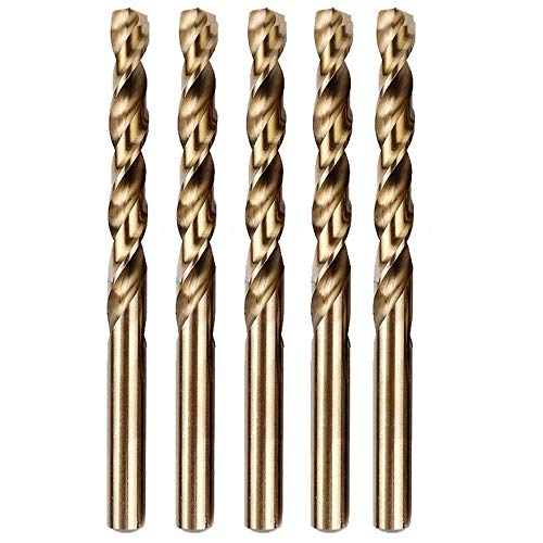 Migiwata 3/8 Inch Fractional Size M35 Cobalt Steel Twist Drill Bit Set of 5pcs - Jobber Length and Straight Shank - Extremely Heat Resistant – Perfect Drilling in Stainless Steel and Cast Iron - Thumbnail 6