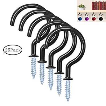 Ganchos de techo para colgar, con revestimiento de vinilo, ganchos de