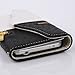 XIANA Leather Zipper Fold Wallet Card Holder Case with Stylus for Samsung Galaxy S5 I9600 - Black/ White