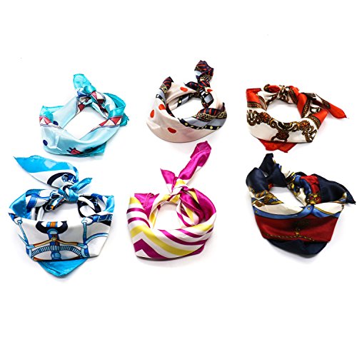 Pack of 6 women neck square scarf airline stewardess ba…