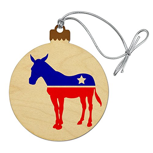 GRAPHICS & MORE Democrat Donkey Liberal America Political Party Wood Christmas Tree Holiday Ornament